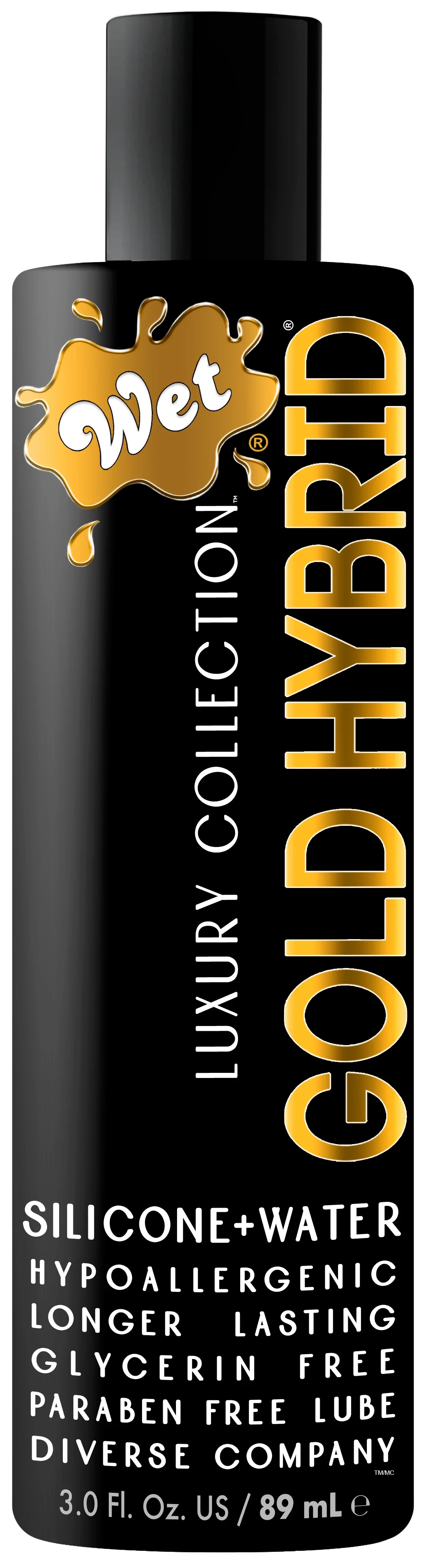 Wet® Gold Hybrid Water Silicone Blend 3.1 Fl. Oz./93mL