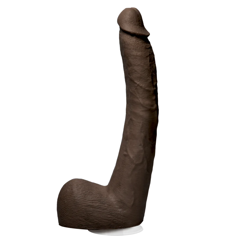 Doc Johnson Signature Cocks - Isiah Maxwell - 10 Inch ULTRASKYN Cock with Removable Vac-U-Lock Suction Cup - Chocolate