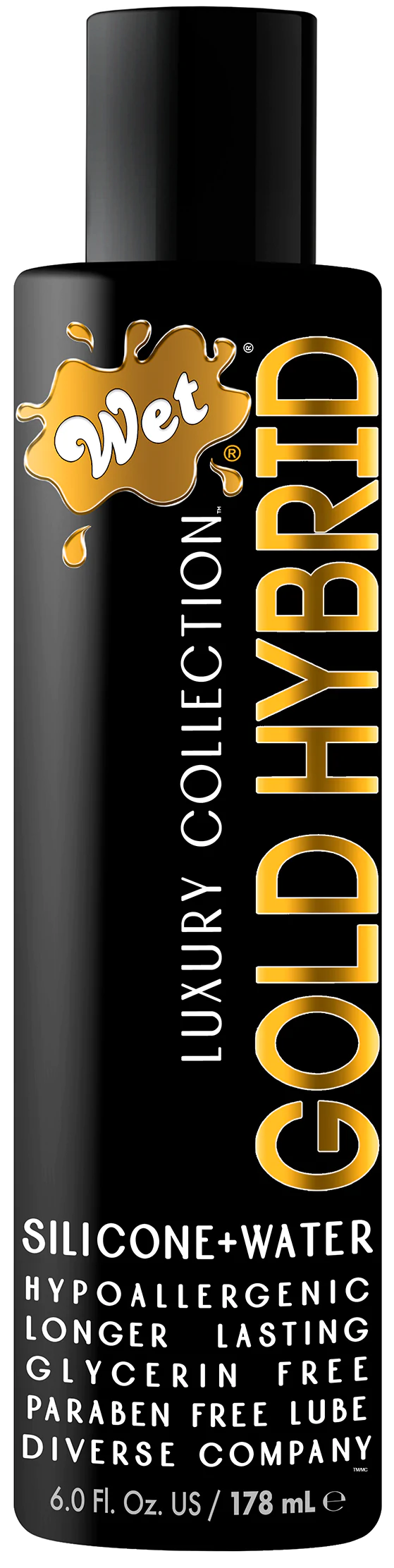 Wet® Gold Hybrid Water Silicone Blend 6 Fl. Oz./178mL