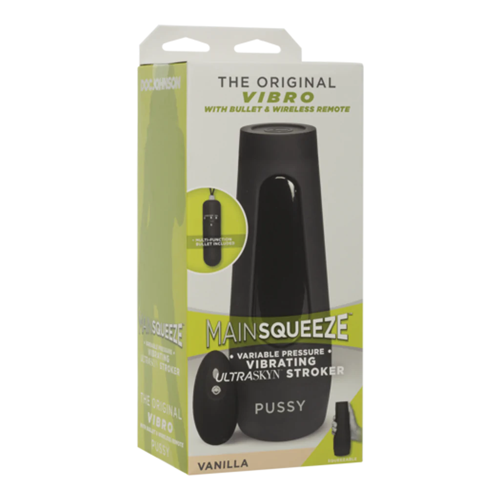Doc Johnson Main Squeeze - The Original Vibro - ULTRASKYN Stroker - Pussy - Vanilla