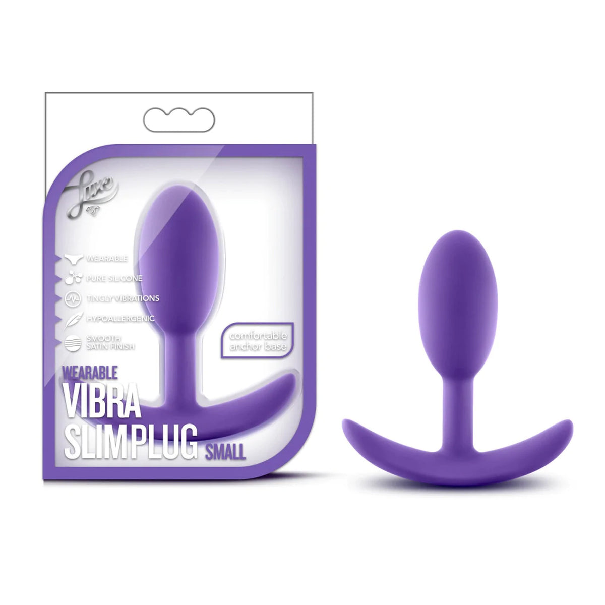 BLUSH Luxe - Wearable Vibra Slim Plug - Small - Purple