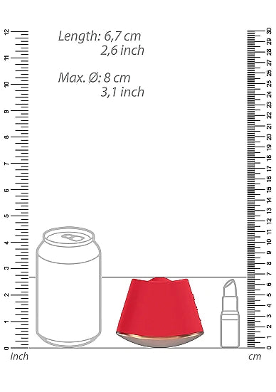 Shots Toys Elegance Dazzling Rotating & Vibrating Clitoral Stimulator Red