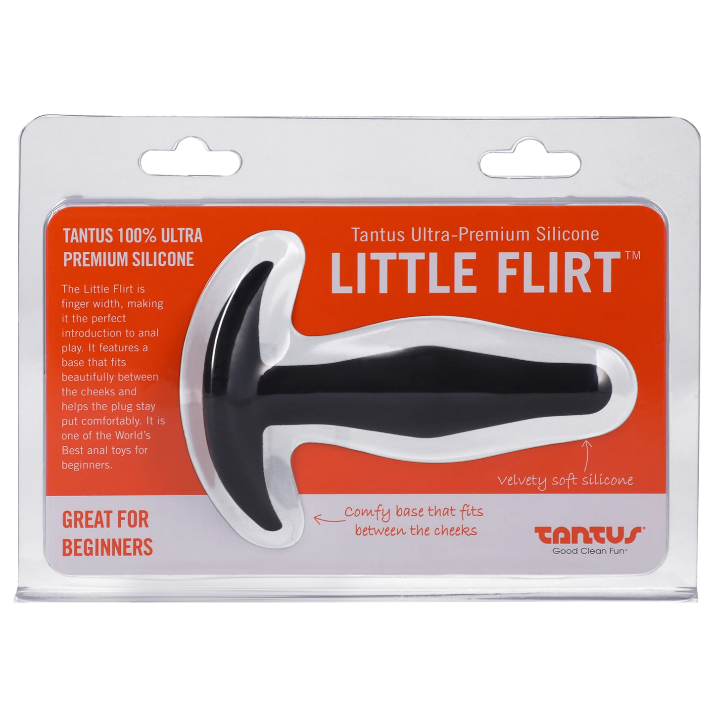Tantus Silicone Little Flirt Butt Plug Black
