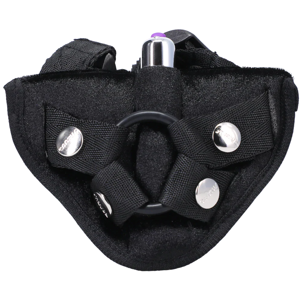TS8693 - Tantus Velvet Vibrating Harness Onyx