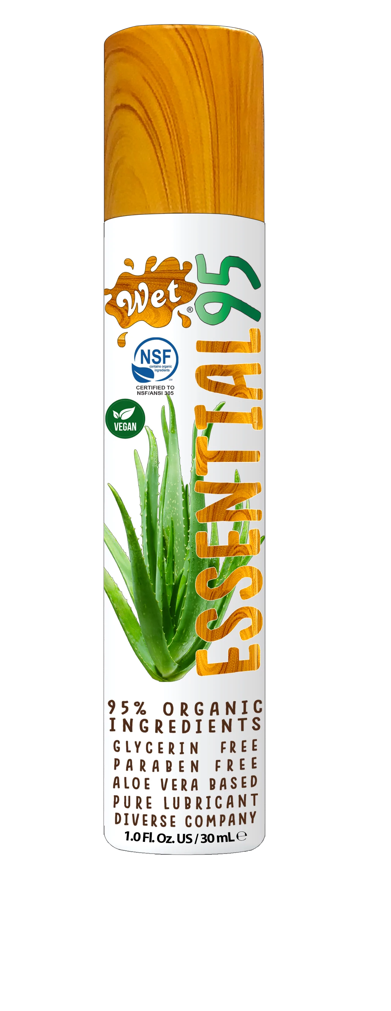 Wet® Essential95™ Certified 95% Organic Lubricant 1 Fl. Oz./30mL
