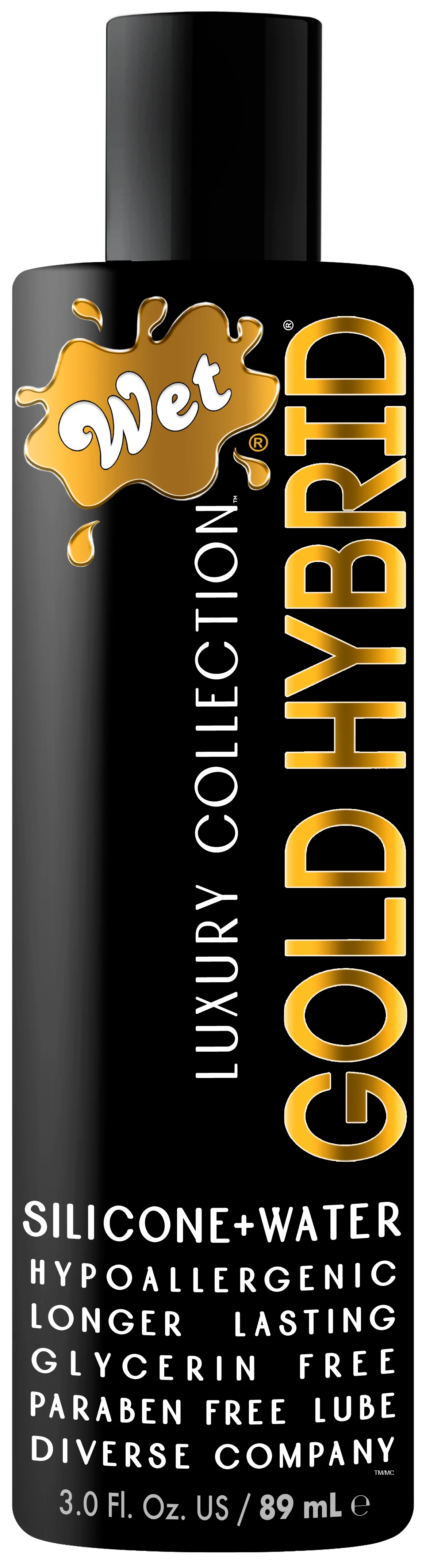 Wet® Gold Hybrid Water Silicone Blend 3.1 Fl. Oz./93mL