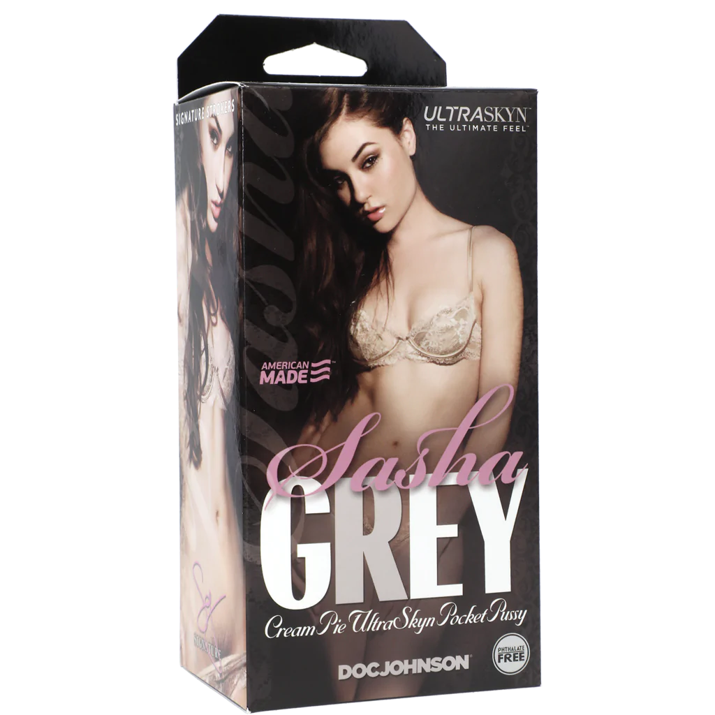 Doc Johnson Signature Strokers - Sasha Grey - ULTRASKYN Cream Pie Pocket Pussy - Vanilla