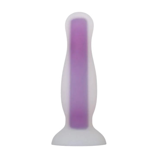 Evolved Novelties Luminous Butt Plug Glow in the Dark Purple Medium