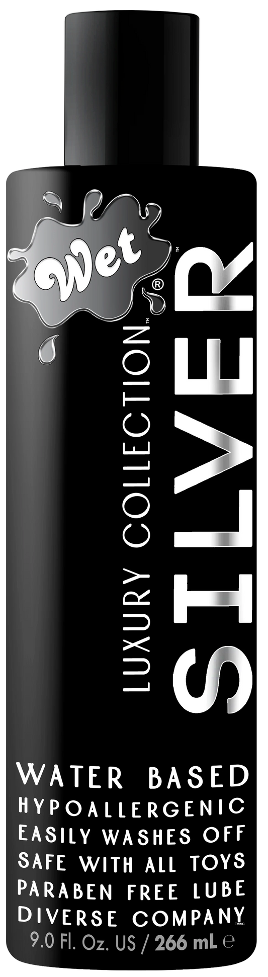 Wet Silver Water Based Sex Lube 9 Ounce