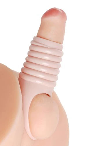 XR SM Really Ample Ribbed Penis Enhancer Sheath