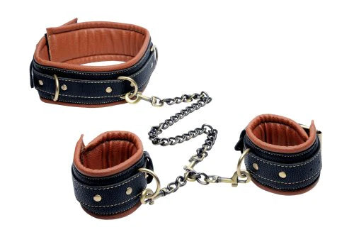 XR MS Coax Collar to Wrist Restraints brown & black