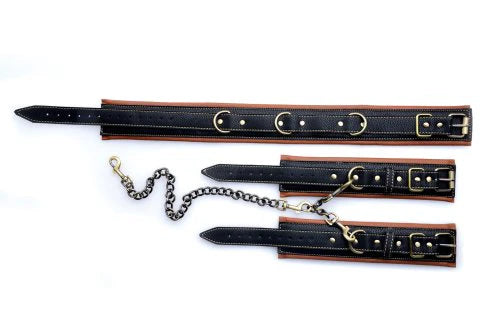 XR MS Coax Collar to Wrist Restraints brown & black