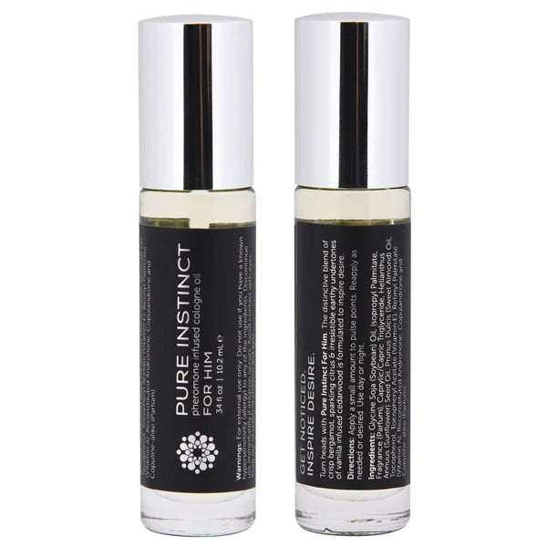 PURE INSTINCT Pheromone Cologne Oil Roll-On For Him .34oz | 10mL