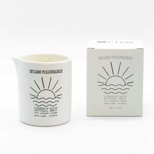 Intamo Lovely Day Massage Candle - Coffee Sandalwood Cedar