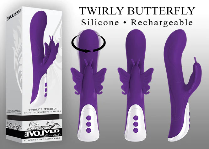 Evolved Novelties Twirly Butterfly Rabbit Vibrator