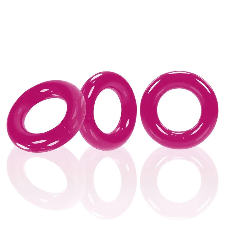 Oxballs WILLY RINGS, 3-pack cockrings - HOT PINK